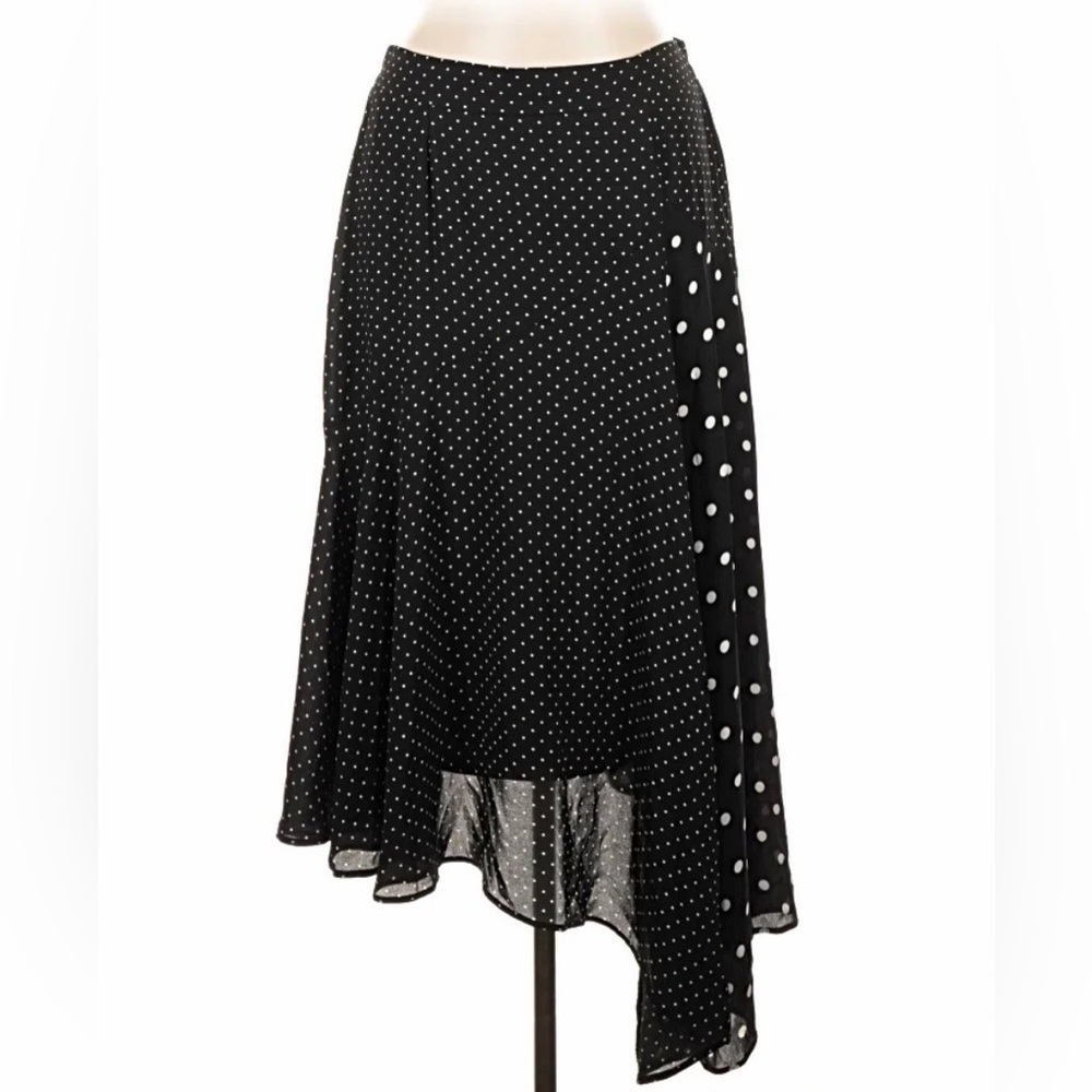New DR2 Elegant Black Polka Dot Skirt Size Small